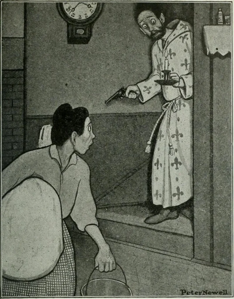 An illustration from Caricature; wit and humor of a nation in picture, song and story, 1911, leaf 184