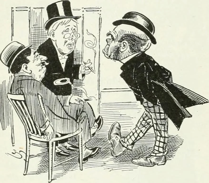 An illustration from Caricature; wit and humor of a nation in picture, song and story, 1911, leaf 187