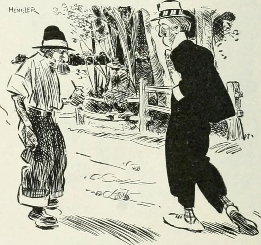 An illustration from Caricature; wit and humor of a nation in picture, song and story, 1911, leaf 189