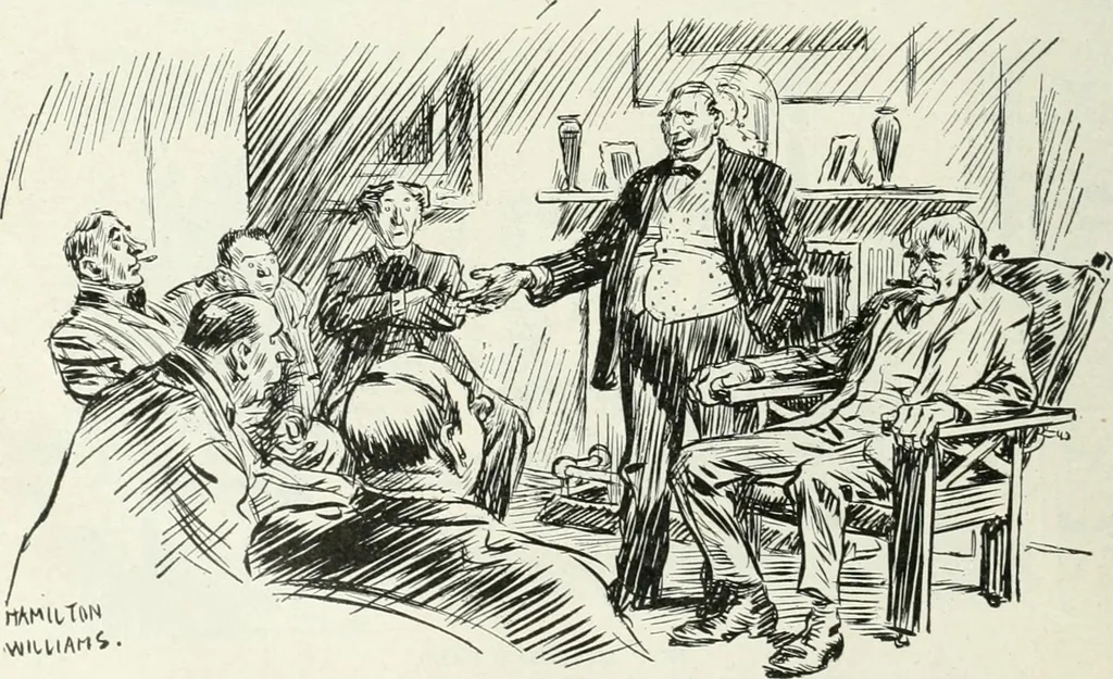 An illustration from Caricature; wit and humor of a nation in picture, song and story, 1911, leaf 193