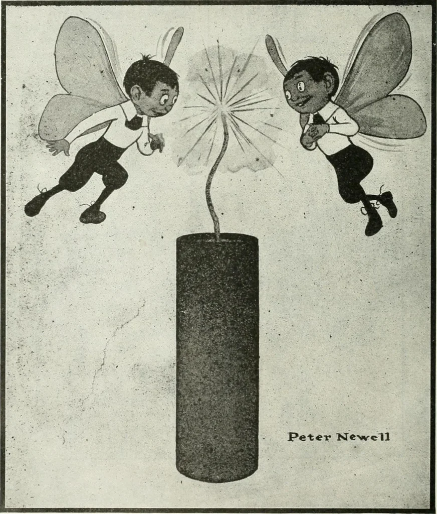 An illustration from Caricature; wit and humor of a nation in picture, song and story, 1911, leaf 197