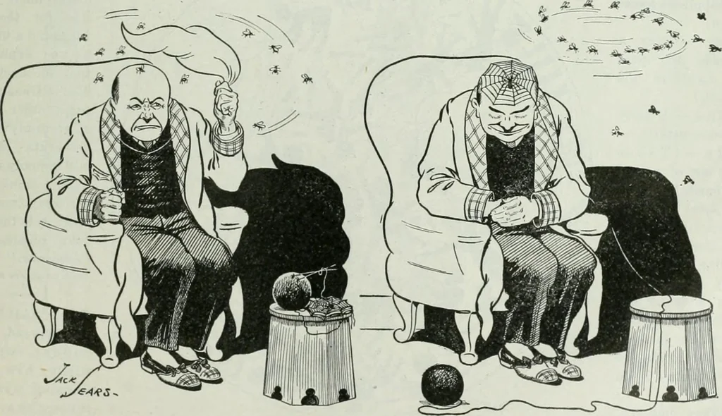 An illustration from Caricature; wit and humor of a nation in picture, song and story, 1911, leaf 198