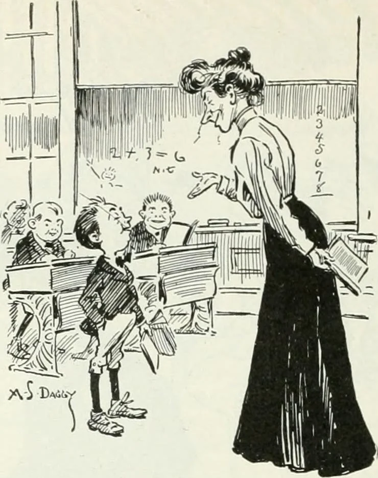 An illustration from Caricature; wit and humor of a nation in picture, song and story, 1911, leaf 199