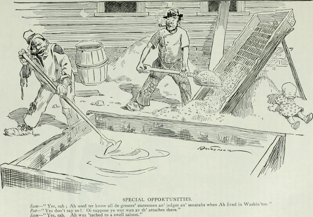 An illustration from Caricature; wit and humor of a nation in picture, song and story, 1911, leaf 200