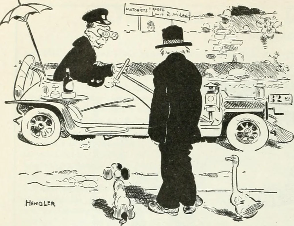An illustration from Caricature; wit and humor of a nation in picture, song and story, 1911, leaf 203