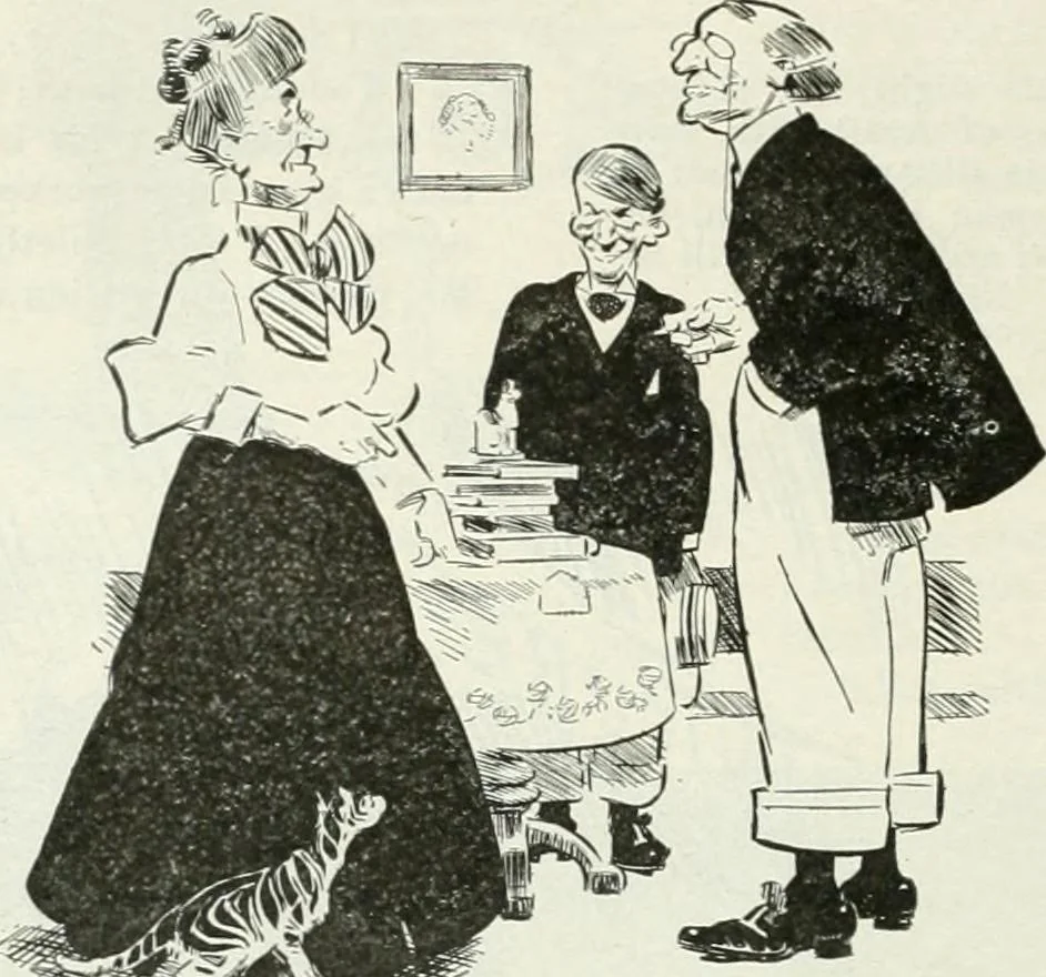 An illustration from Caricature; wit and humor of a nation in picture, song and story, 1911, leaf 205