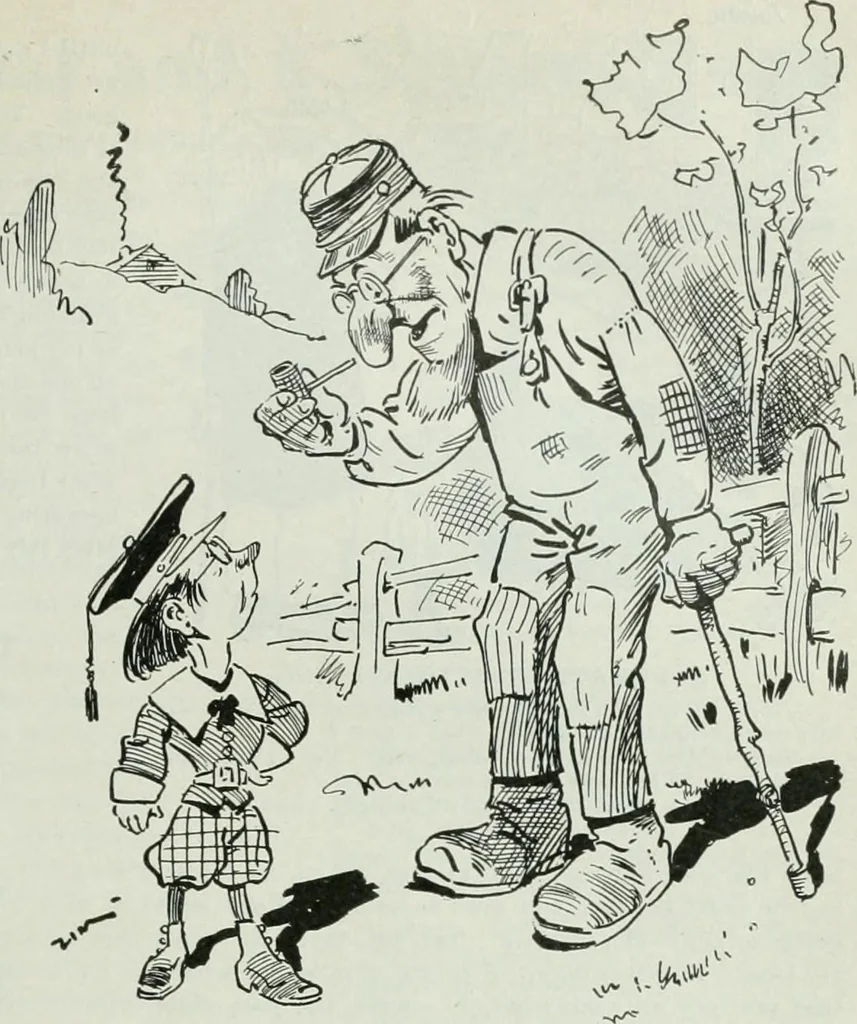 An illustration from Caricature; wit and humor of a nation in picture, song and story, 1911, leaf 208