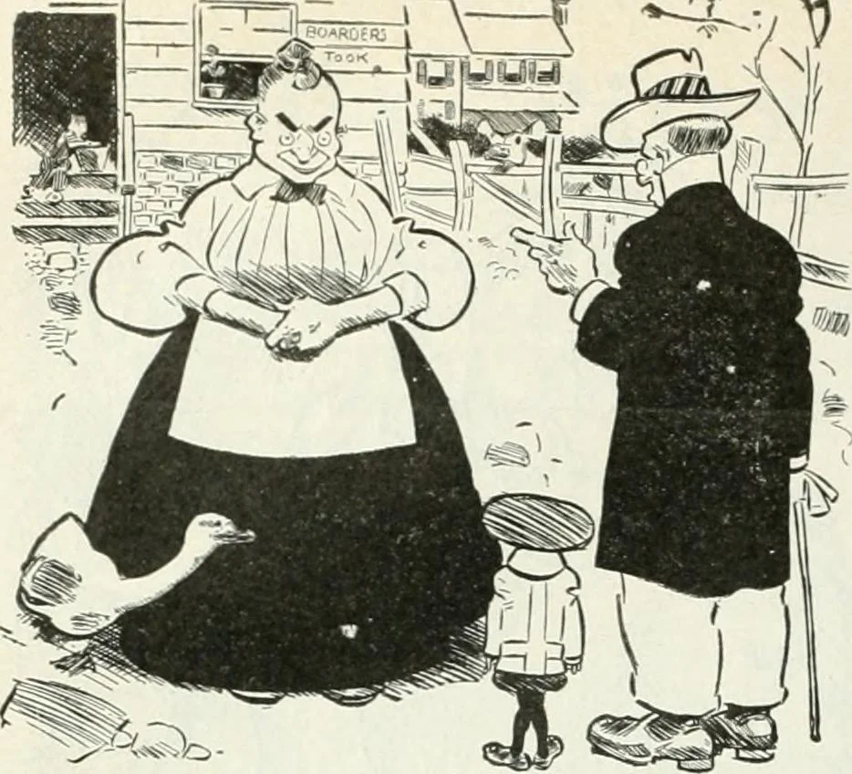 An illustration from Caricature; wit and humor of a nation in picture, song and story, 1911, leaf 209