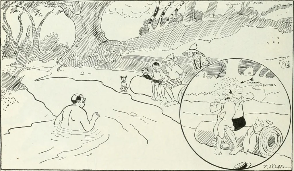 An illustration from Caricature; wit and humor of a nation in picture, song and story, 1911, leaf 211