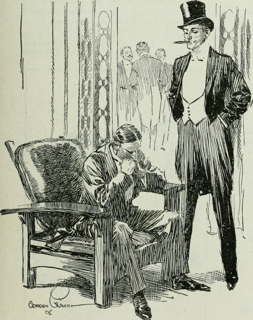 An illustration from Caricature; wit and humor of a nation in picture, song and story, 1911, leaf 214