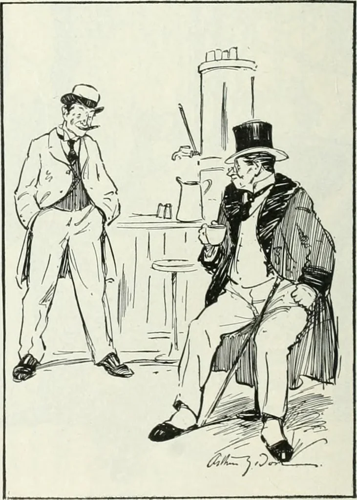 An illustration from Caricature; wit and humor of a nation in picture, song and story, 1911, leaf 215