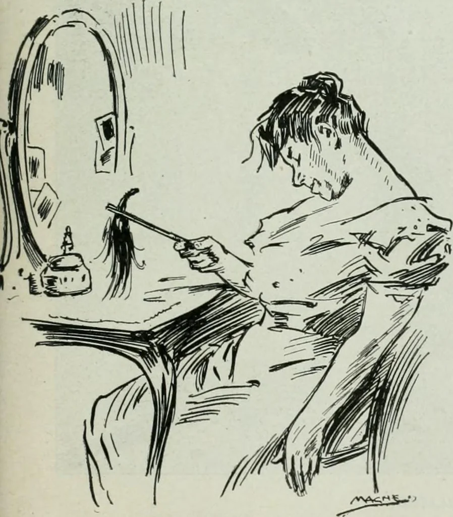 An illustration from Caricature; wit and humor of a nation in picture, song and story, 1911, leaf 218