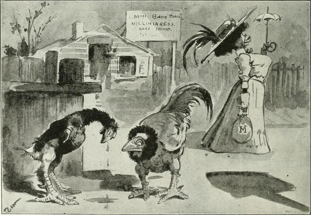An illustration from Caricature; wit and humor of a nation in picture, song and story, 1911, leaf 219