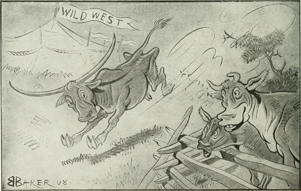 An illustration from Caricature; wit and humor of a nation in picture, song and story, 1911, leaf 221