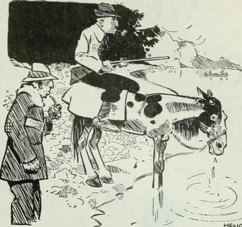 An illustration from Caricature; wit and humor of a nation in picture, song and story, 1911, leaf 224