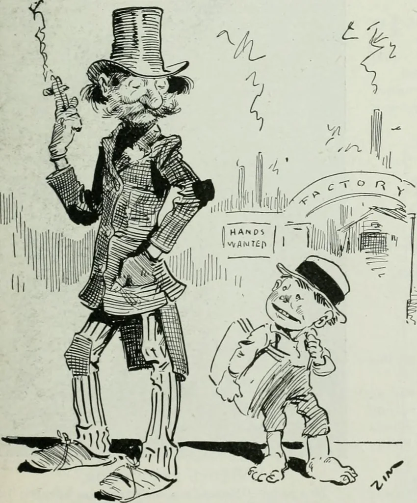An illustration from Caricature; wit and humor of a nation in picture, song and story, 1911, leaf 228