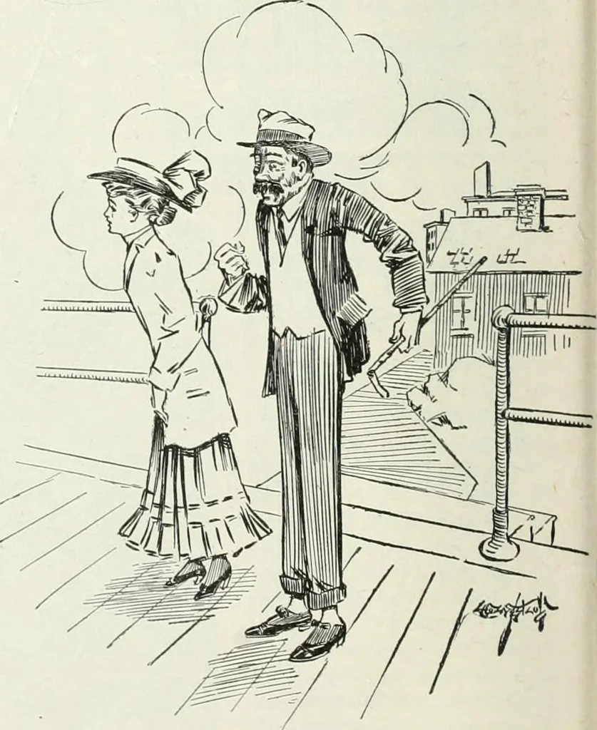 An illustration from Caricature; wit and humor of a nation in picture, song and story, 1911, leaf 23