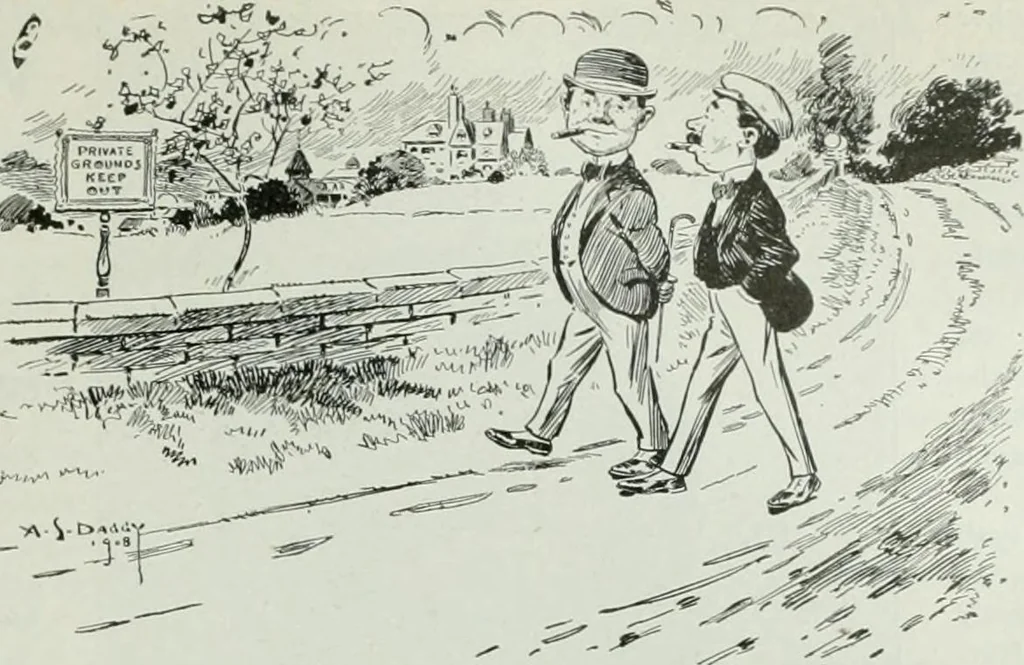 An illustration from Caricature; wit and humor of a nation in picture, song and story, 1911, leaf 238