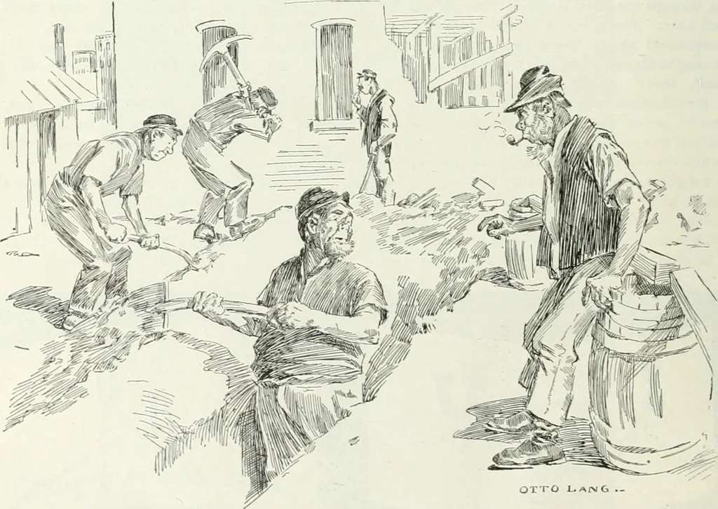 An illustration from Caricature; wit and humor of a nation in picture, song and story, 1911, leaf 239