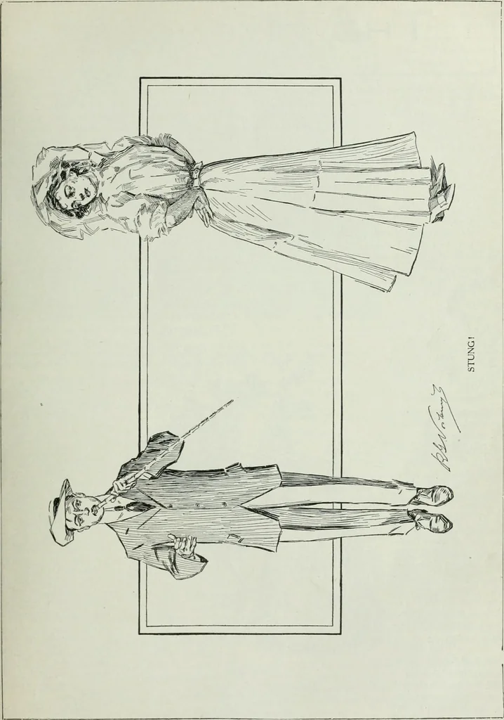 An illustration from Caricature; wit and humor of a nation in picture, song and story, 1911, leaf 24