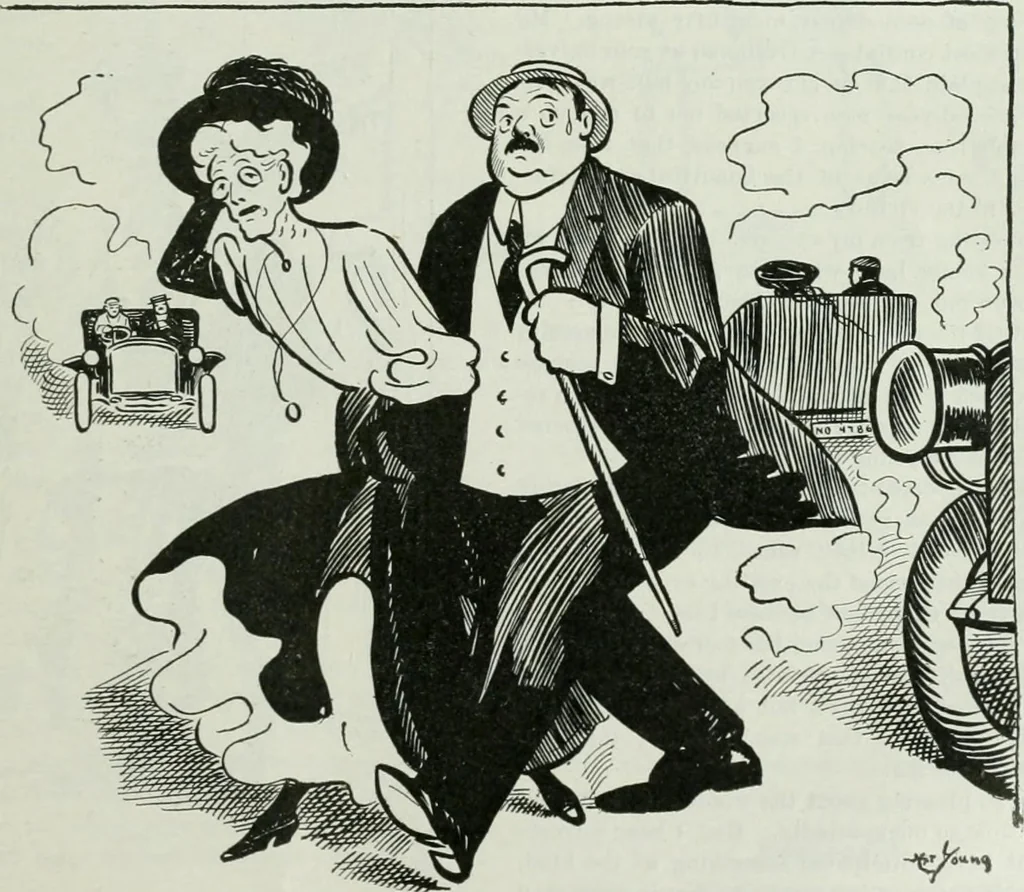 An illustration from Caricature; wit and humor of a nation in picture, song and story, 1911, leaf 244