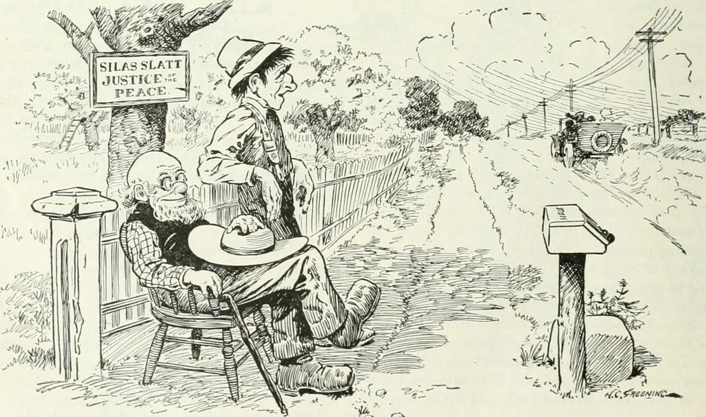 An illustration from Caricature; wit and humor of a nation in picture, song and story, 1911, leaf 247