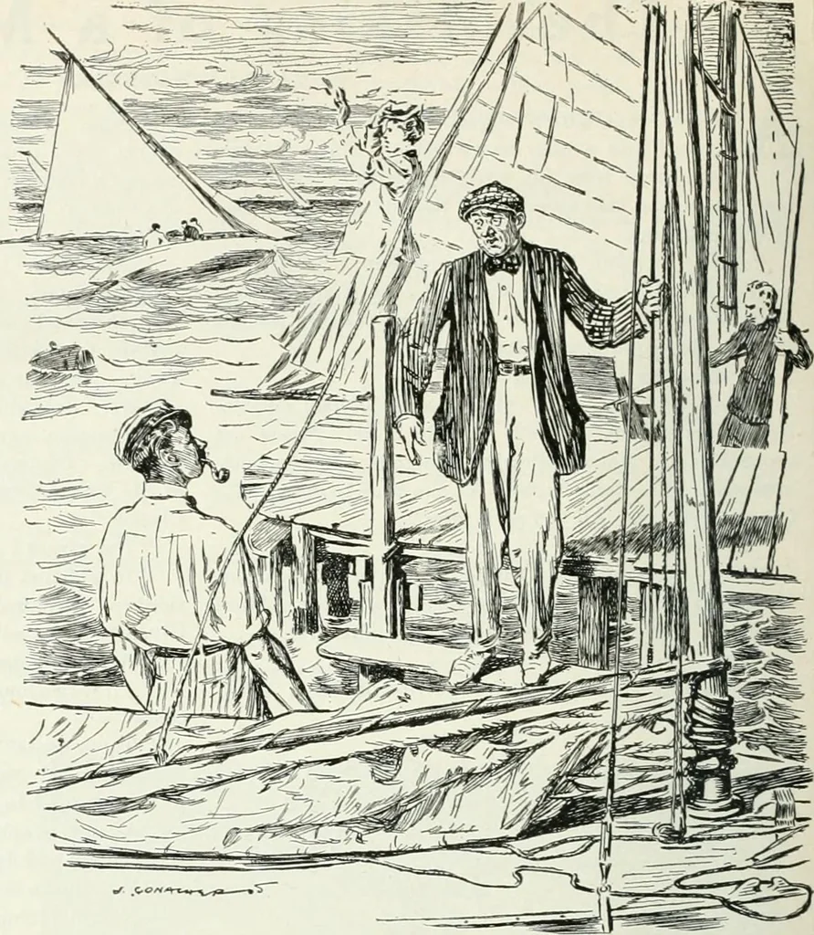 An illustration from Caricature; wit and humor of a nation in picture, song and story, 1911, leaf 253