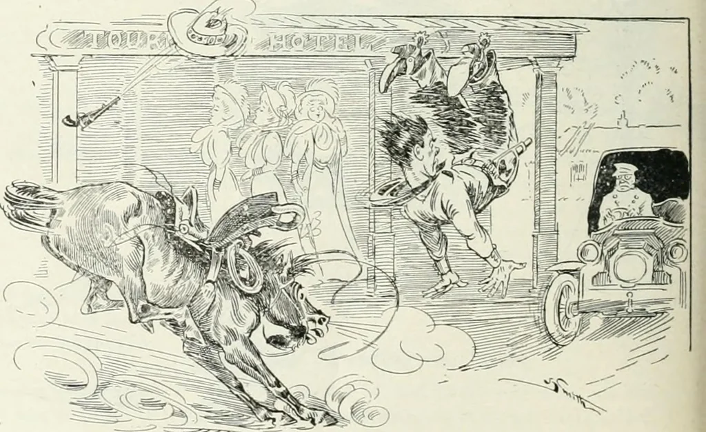 An illustration from Caricature; wit and humor of a nation in picture, song and story, 1911, leaf 255