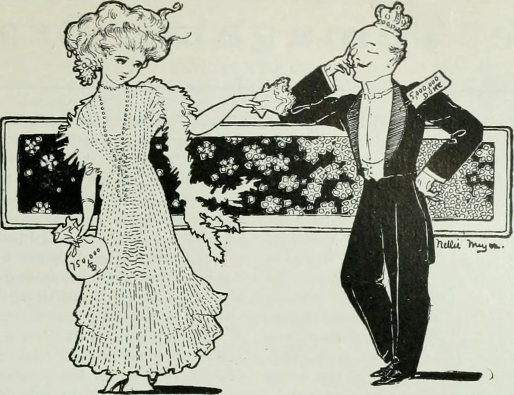 An illustration from Caricature; wit and humor of a nation in picture, song and story, 1911, leaf 260