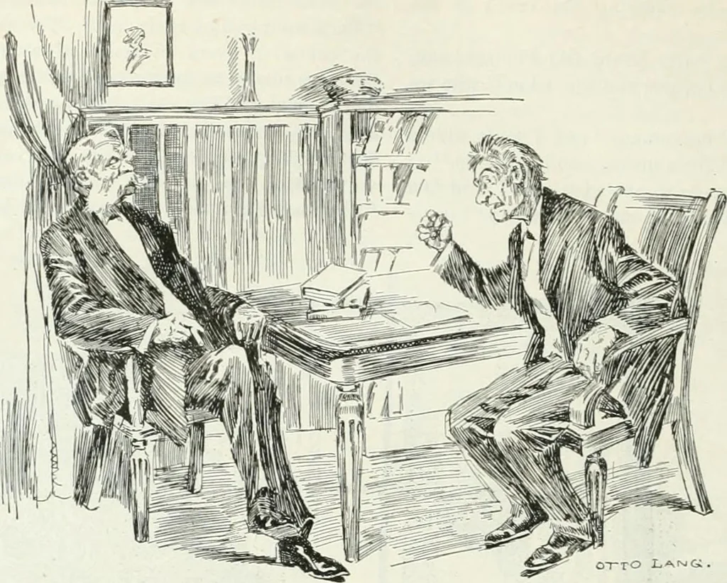 An illustration from Caricature; wit and humor of a nation in picture, song and story, 1911, leaf 265