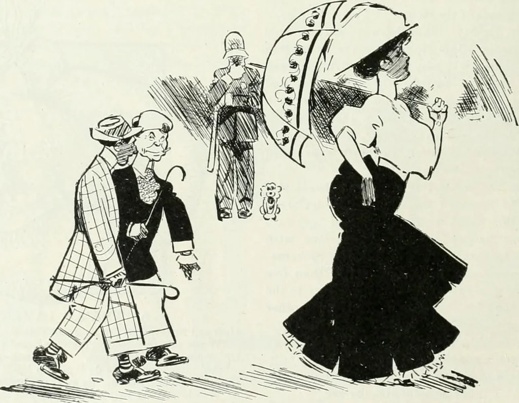 An illustration from Caricature; wit and humor of a nation in picture, song and story, 1911, leaf 271