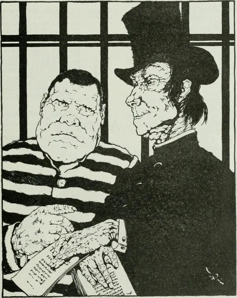 An illustration from Caricature; wit and humor of a nation in picture, song and story, 1911, leaf 274
