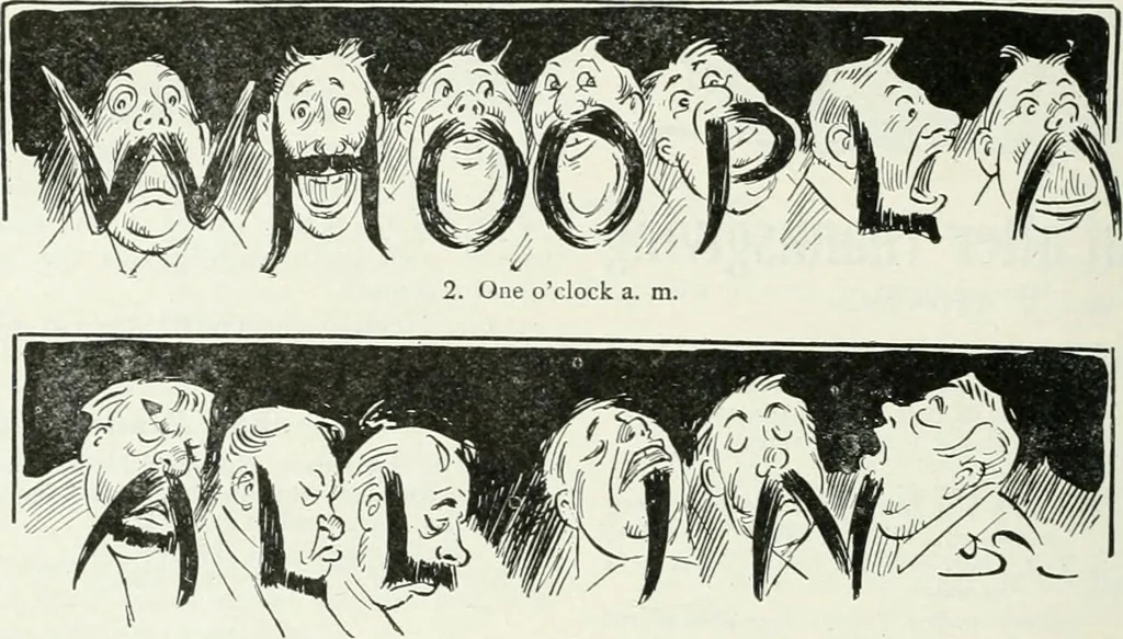 An illustration from Caricature; wit and humor of a nation in picture, song and story, 1911, leaf 279