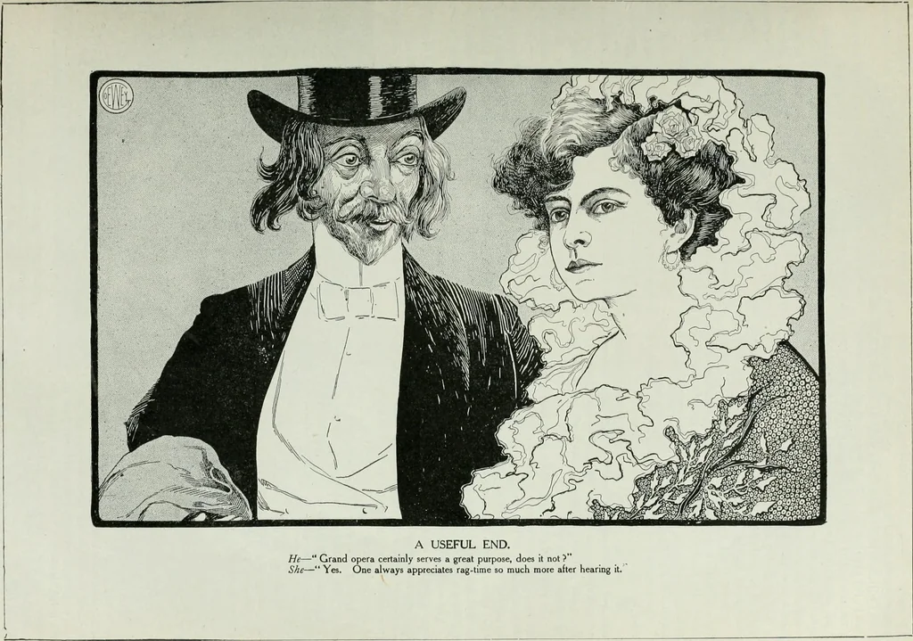 An illustration from Caricature; wit and humor of a nation in picture, song and story, 1911, leaf 28