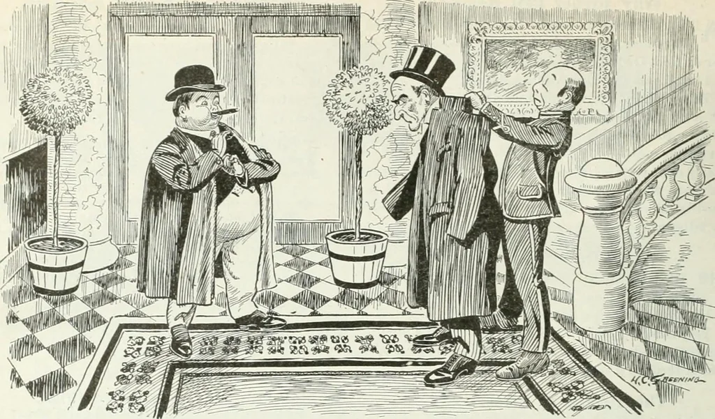 An illustration from Caricature; wit and humor of a nation in picture, song and story, 1911, leaf 281