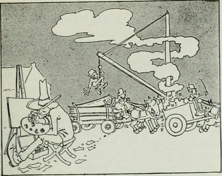 An illustration from Caricature; wit and humor of a nation in picture, song and story, 1911, leaf 292