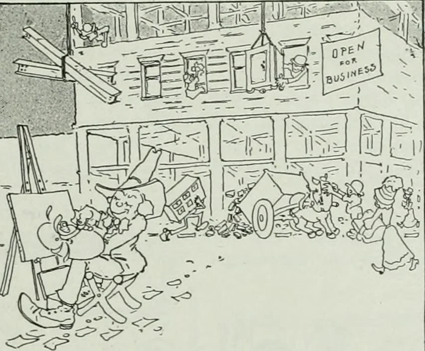 An illustration from Caricature; wit and humor of a nation in picture, song and story, 1911, leaf 292