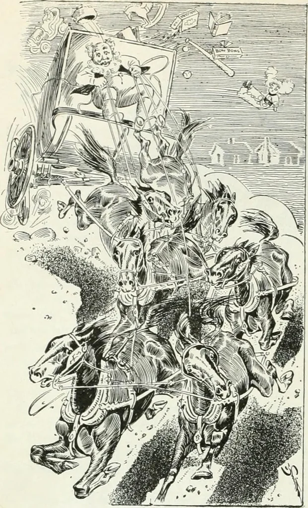 An illustration from Caricature; wit and humor of a nation in picture, song and story, 1911, leaf 307