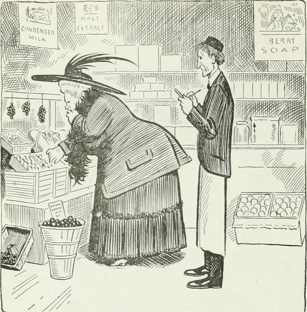 An illustration from Caricature; wit and humor of a nation in picture, song and story, 1911, leaf 309