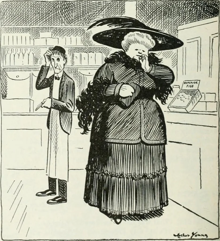 An illustration from Caricature; wit and humor of a nation in picture, song and story, 1911, leaf 309