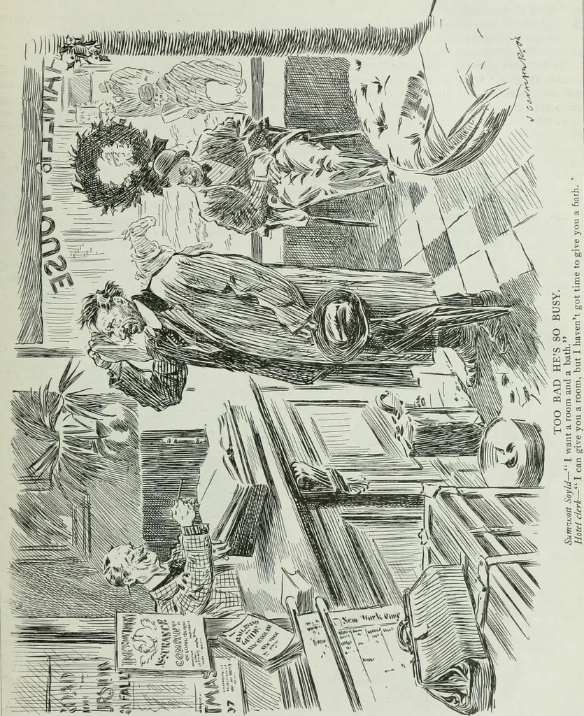 An illustration from Caricature; wit and humor of a nation in picture, song and story, 1911, leaf 312