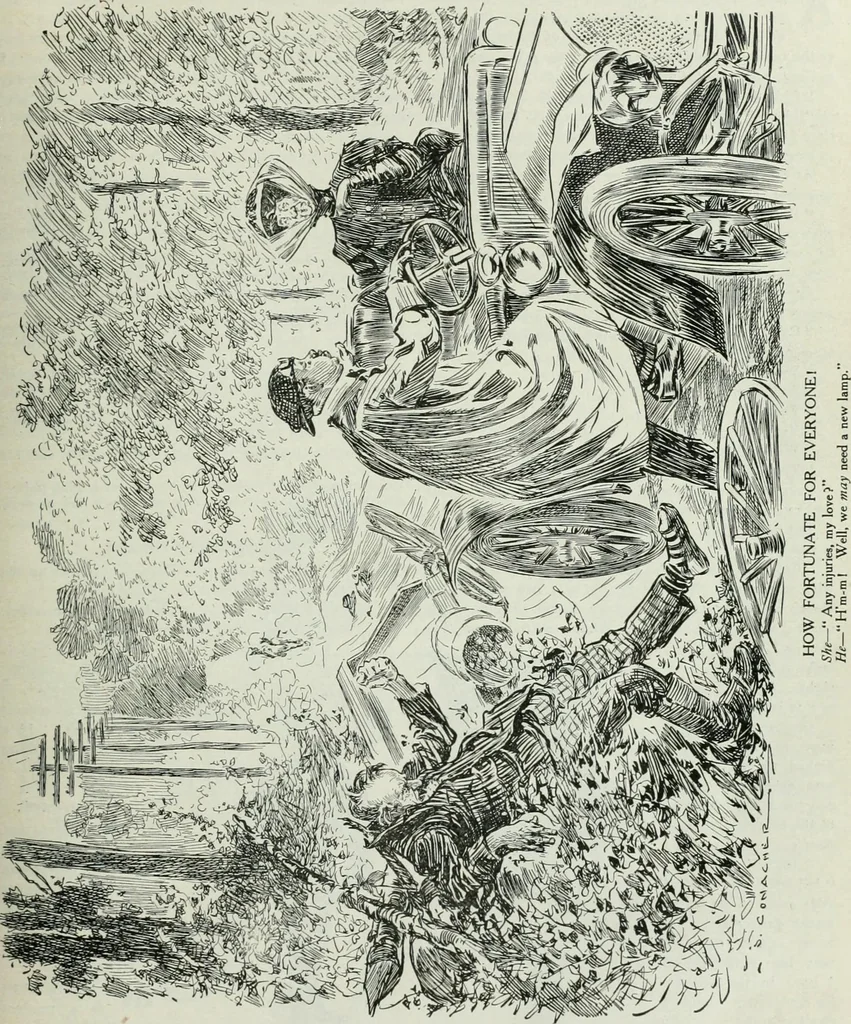 An illustration from Caricature; wit and humor of a nation in picture, song and story, 1911, leaf 34