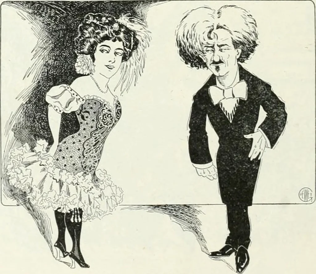 An illustration from Caricature; wit and humor of a nation in picture, song and story, 1911, leaf 35