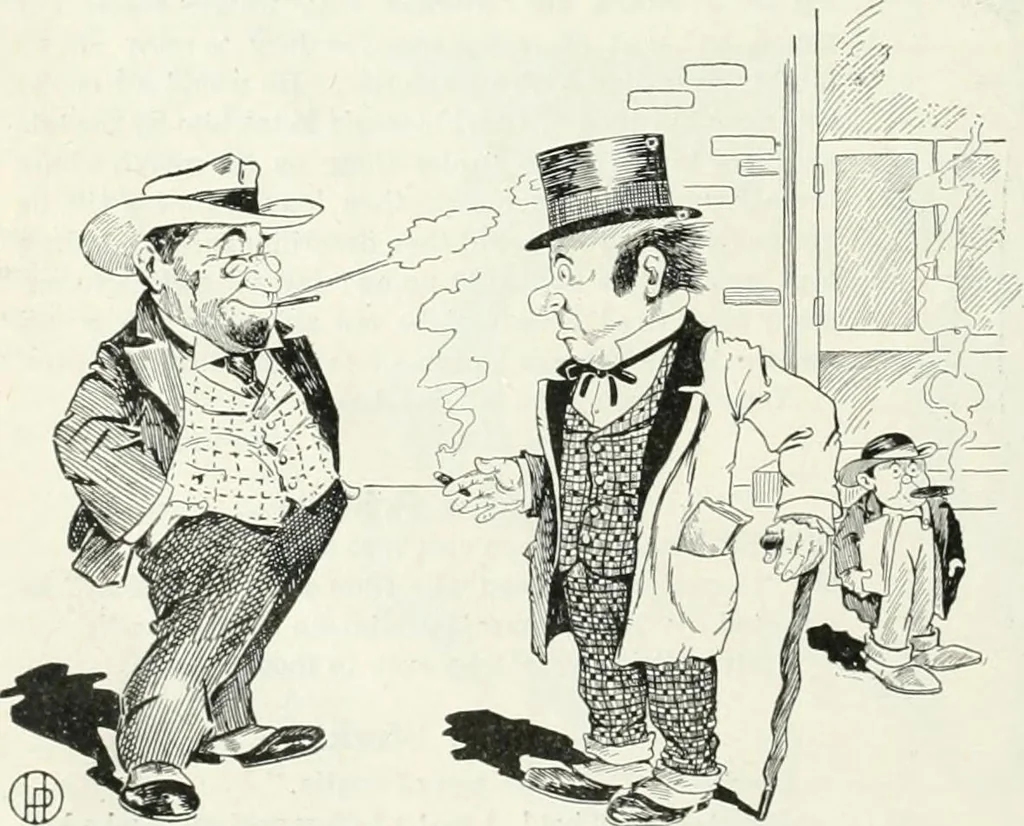 An illustration from Caricature; wit and humor of a nation in picture, song and story, 1911, leaf 37