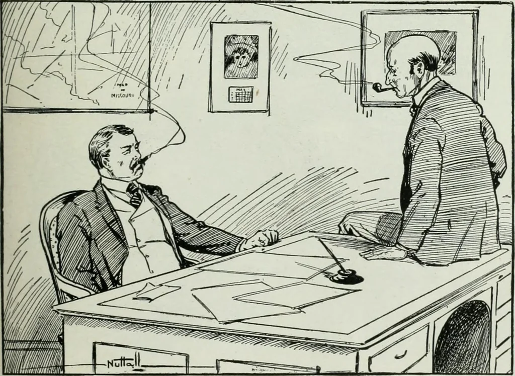 An illustration from Caricature; wit and humor of a nation in picture, song and story, 1911, leaf 44