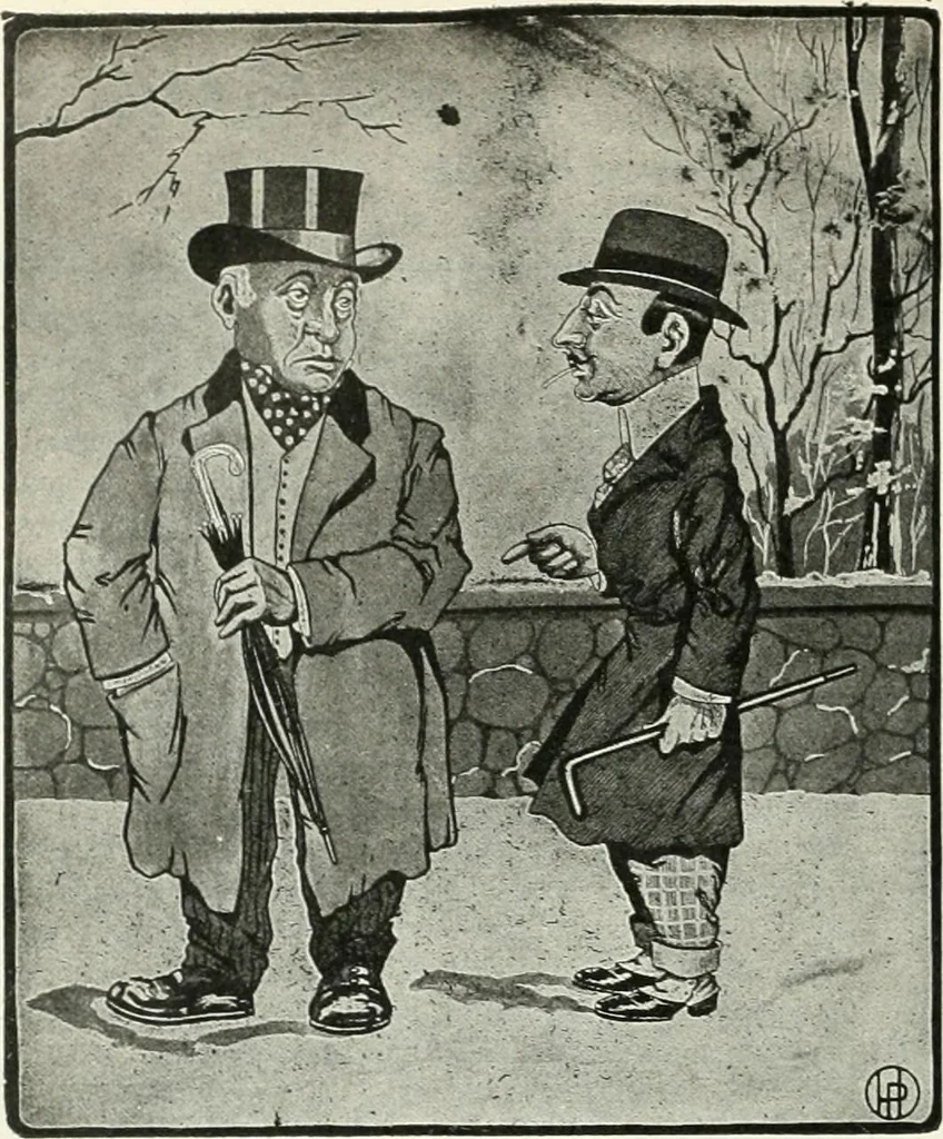 An illustration from Caricature; wit and humor of a nation in picture, song and story, 1911, leaf 51