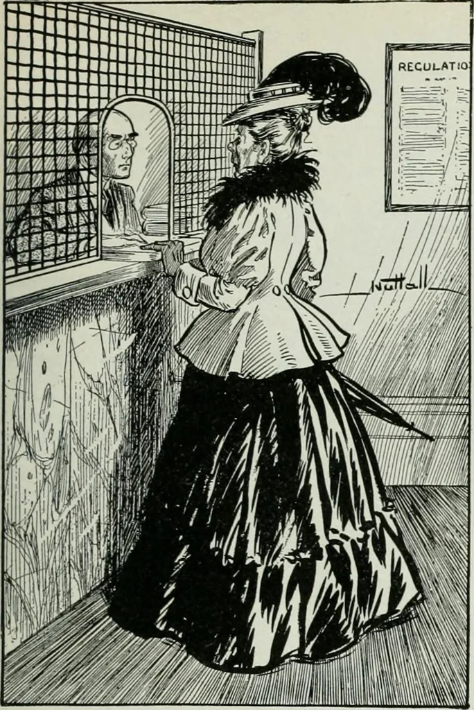 An illustration from Caricature; wit and humor of a nation in picture, song and story, 1911, leaf 60