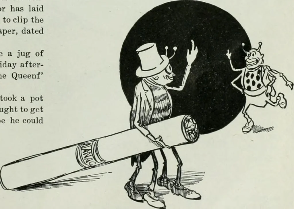 An illustration from Caricature; wit and humor of a nation in picture, song and story, 1911, leaf 60