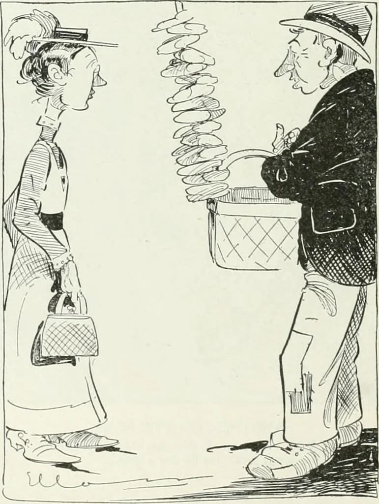 An illustration from Caricature; wit and humor of a nation in picture, song and story, 1911, leaf 7