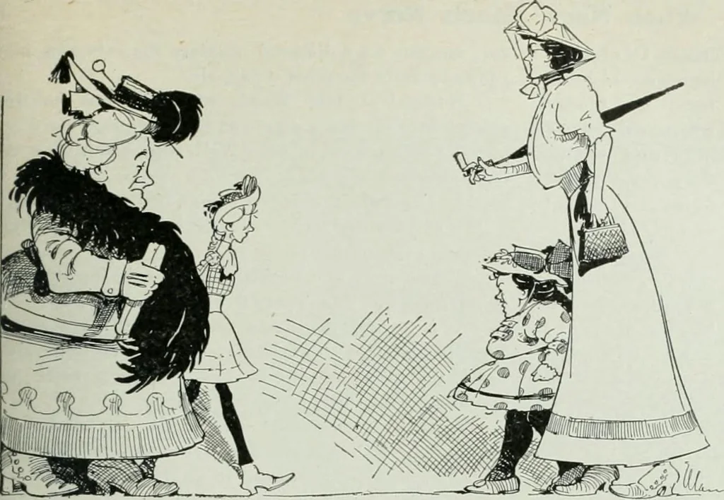 An illustration from Caricature; wit and humor of a nation in picture, song and story, 1911, leaf 70